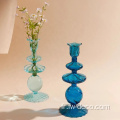 Vases de fleurs en verre de couleur nordique de haut en cristal